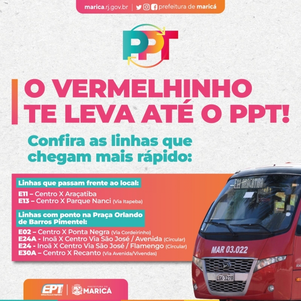 O Vermelhinho te leva até o PPT