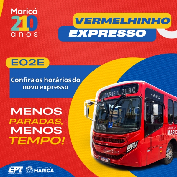 Em comemoração ao aniversário de 210 anos da cidade de Maricá a linha E02E está de volta