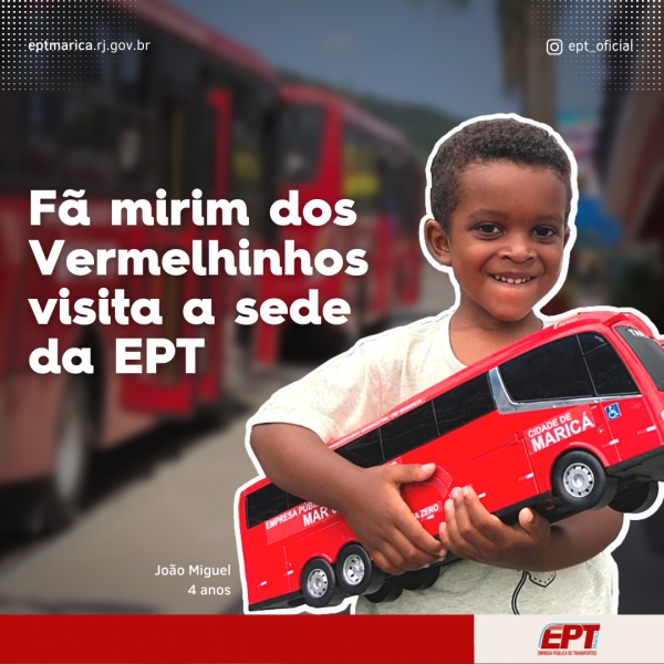 Fã mirim dos Vermelhinhos visita a sede da EPT