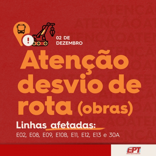 Atenção usuários! Interdição de via