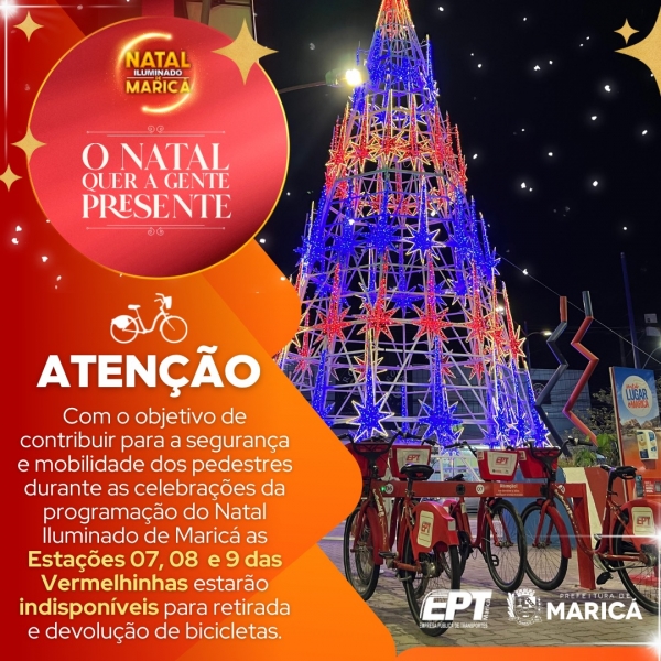 Estações 7, 8 e 9 ficarão suspensas durante as celebrações da programação do Natal Iluminado