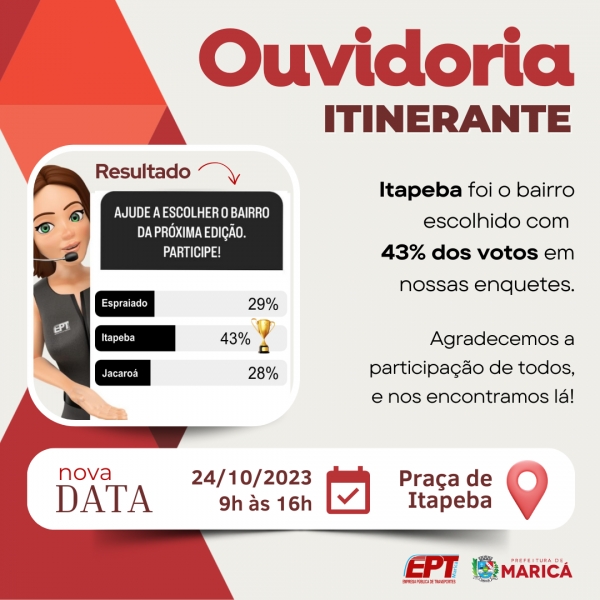 Ouvidoria Itinerante em Itapeba: confira a nova data, sua voz é importante!