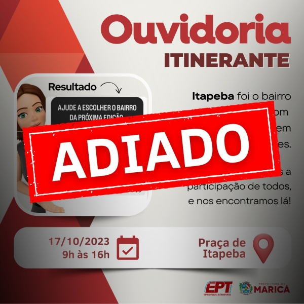 Ouvidoria Itinerante em Itapeba adiada devido a condições climáticas adversas