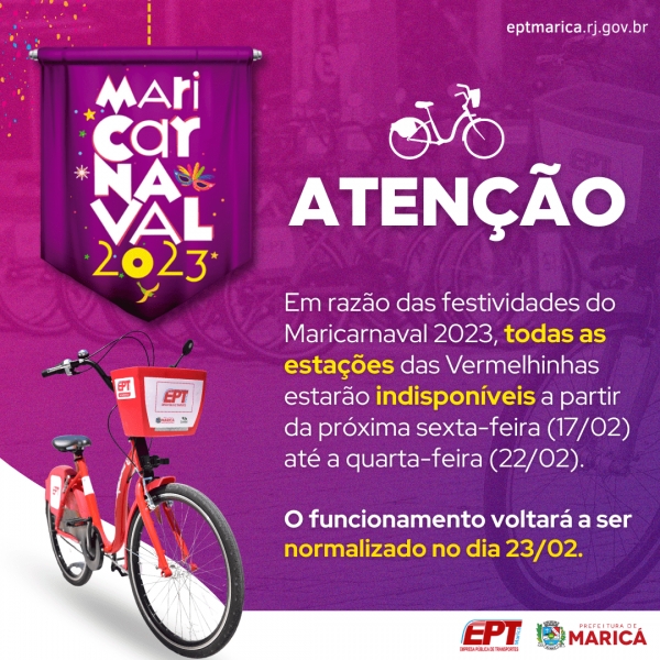 Vermelhinhas: todas as estações estarão indisponíveis no Maricarnaval 2023