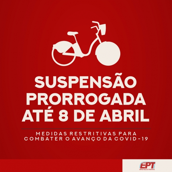 Prorrogação das medidas restritivas das bicicletas vermelhinhas