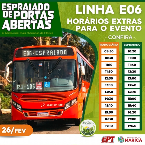 Espraiado de Portas Abertas: Horários Extras para o Evento