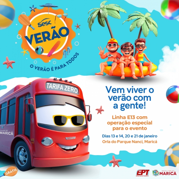 EPT Maricá leva você ao SESC VERÃO na Orla do Parque Nanci