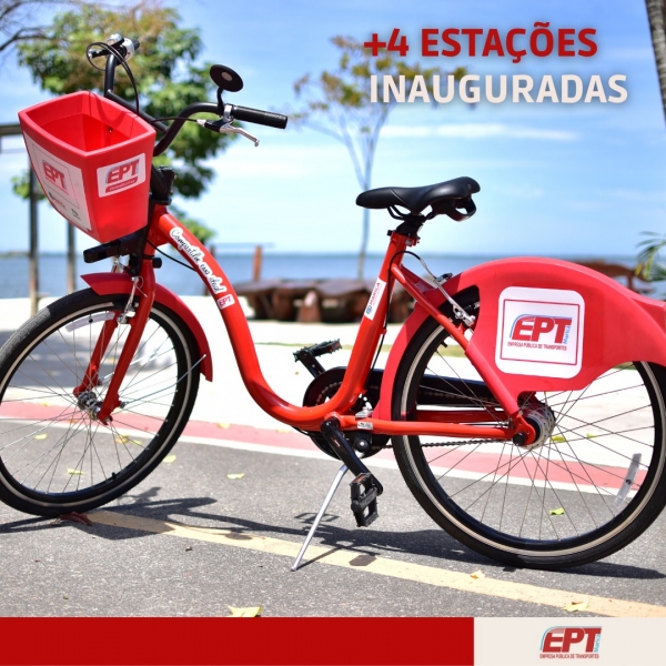 Ept inaugura mais quatro estações das bicicletas vermelhinhas