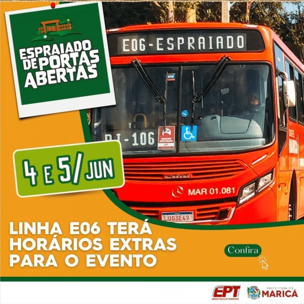 EPT disponibiliza horários extras para o evento "Espraiado de Portas Abertas"