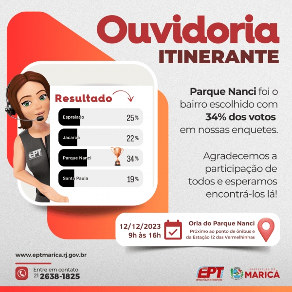 EPT promove última edição da "Ouvidoria Itinerante" de 2023 na Orla do Parque Nanci